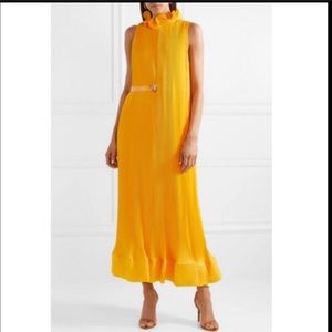Tibi plisse dress marigold xs